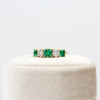 4ctw Asscher Cut Emerald Vintage Five-stone Ring