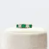 4ctw Asscher Cut Emerald Vintage Five-stone Ring