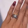 3ct Round Cut Intertwined Two Tone Engagement Ring