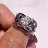 3ct Round Cut Intertwined Two Tone Engagement Ring