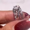 3ct Round Cut Intertwined Two Tone Engagement Ring