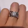 3ct Round Cut Intertwined Two Tone Engagement Ring