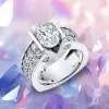 3ct Oval Cut Tension-set European Shank Engagement Ring