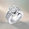 3ct Oval Cut Tension-set European Shank Engagement Ring