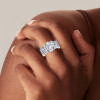 3ct Oval Cut Tension-set European Shank Engagement Ring