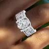 3ct Oval Cut Tension-set European Shank Engagement Ring