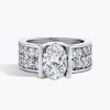3ct Oval Cut Tension-set European Shank Engagement Ring