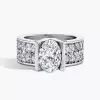 3ct Oval Cut Tension-set European Shank Engagement Ring