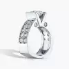 3ct Oval Cut Tension-set European Shank Engagement Ring
