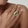 8ct Emerald Cut Emerald Modern Cocktail Ring