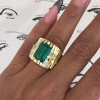 8ct Emerald Cut Emerald Modern Cocktail Ring