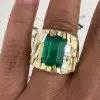 8ct Emerald Cut Emerald Modern Cocktail Ring