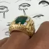 8ct Emerald Cut Emerald Modern Cocktail Ring