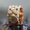 2ctw Round Cut Multicolor Sapphire Wide Cocktail Ring