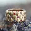 2ctw Round Cut Multicolor Sapphire Wide Cocktail Ring
