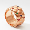 2ctw Round Cut Multicolor Sapphire Wide Cocktail Ring
