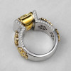 6ct Radiant Cut Yellow Sapphire Flower Cocktail Ring