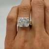 5ct East-West Radiant Cut White Sapphire Classic Engagement Ring