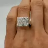 5ct East-West Radiant Cut White Sapphire Classic Engagement Ring
