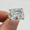 5ct East-West Radiant Cut White Sapphire Classic Engagement Ring