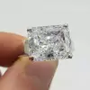 5ct East-West Radiant Cut White Sapphire Classic Engagement Ring