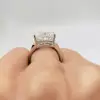 5ct East-West Radiant Cut White Sapphire Classic Engagement Ring