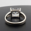 5ct East-West Radiant Cut White Sapphire Classic Engagement Ring