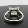 5ct East-West Radiant Cut White Sapphire Classic Engagement Ring
