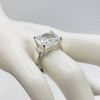 5ct East-West Radiant Cut White Sapphire Classic Engagement Ring