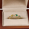 Bezel Set Round Cut Multicolor Sapphire Rainbow Wavy Band