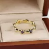 Bezel Set Round Cut Multicolor Sapphire Rainbow Wavy Band