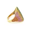 4ctw Round Cut Multicolor Sapphire Rainbow Cocktail Ring