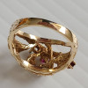 Round Cut Multicolor Sapphire Cluster Texture Floral Ring