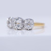 7ctw Cushion Cut Two Tone Vintage Three Stone Engagement Ring