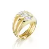 3ctw Marquise Cut Three Stone Modern Engagement Ring