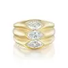3ctw Marquise Cut Three Stone Modern Engagement Ring