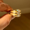 3ctw Marquise Cut Three Stone Modern Engagement Ring