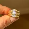 3ctw Marquise Cut Three Stone Modern Engagement Ring