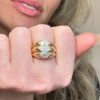 3ctw Marquise Cut Three Stone Modern Engagement Ring