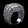 16ctw Emerald Cut White Sapphire Bold Dome Cocktail Ring