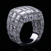 16ctw Emerald Cut White Sapphire Bold Dome Cocktail Ring