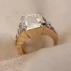 14ct Emerald Cut Art-deco Multicolor Cocktail Ring
