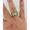2.5ctw Round Cut Vintage Five Stone Engagement Ring