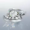 1.2ct Round Cut Curved Asymmetric Modern Engagement Ring