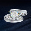 1.2ct Round Cut Curved Asymmetric Modern Engagement Ring