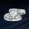 1.2ct Round Cut Curved Asymmetric Modern Engagement Ring