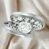1.2ct Round Cut Curved Modern Engagement Ring
