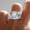 1.2ct Round Cut Curved Asymmetric Modern Engagement Ring