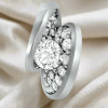 1.2ct Round Cut Curved Modern Engagement Ring