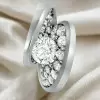 1.2ct Round Cut Curved Modern Engagement Ring
